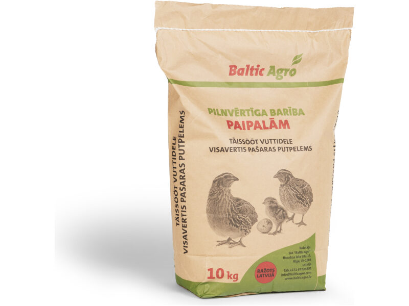 Granuleeritud täissööt vuttidele 10kg